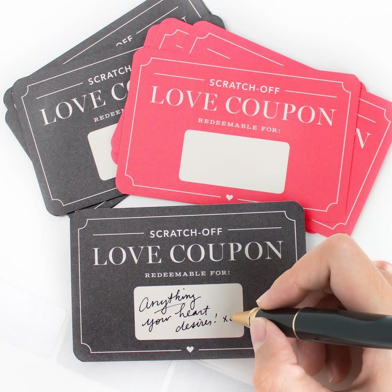 3) Scratch-Off Love Coupons