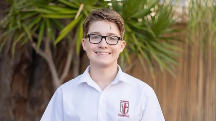 William Pfeiffer, 14, is pictured. 