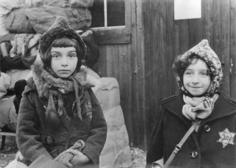 Two Jewish girls awaiting deportation in Munich on Nov. 11, 1942. Their identities are not known. City Archive Munich DE-1992-FS-NS-00013