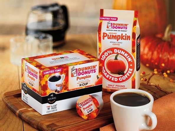 Pumpkin Packaged Coffee and K Cups Dunkin'