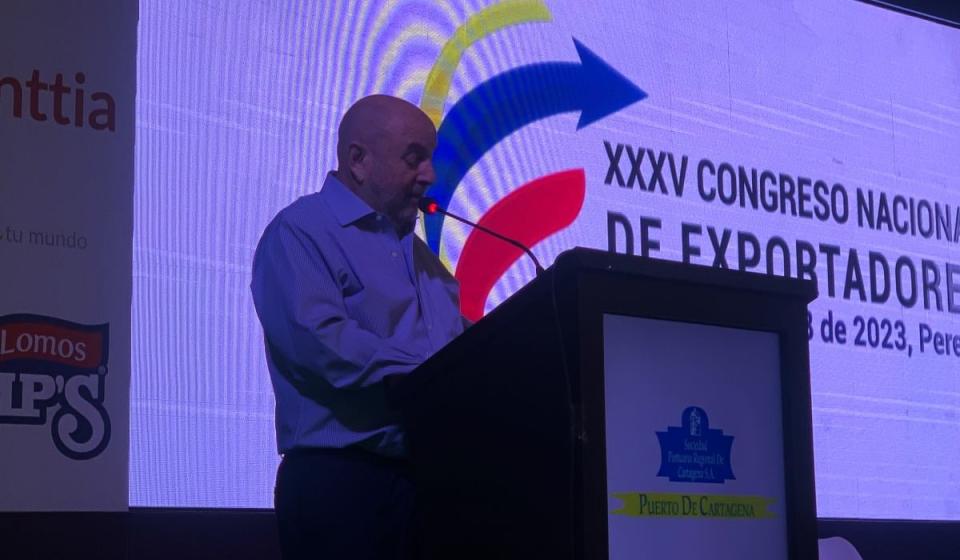 Ronald Bakalarz, presidente de la Junta Directiva habló en el Congreso de Analdex. Imagen: Valora Analitik.