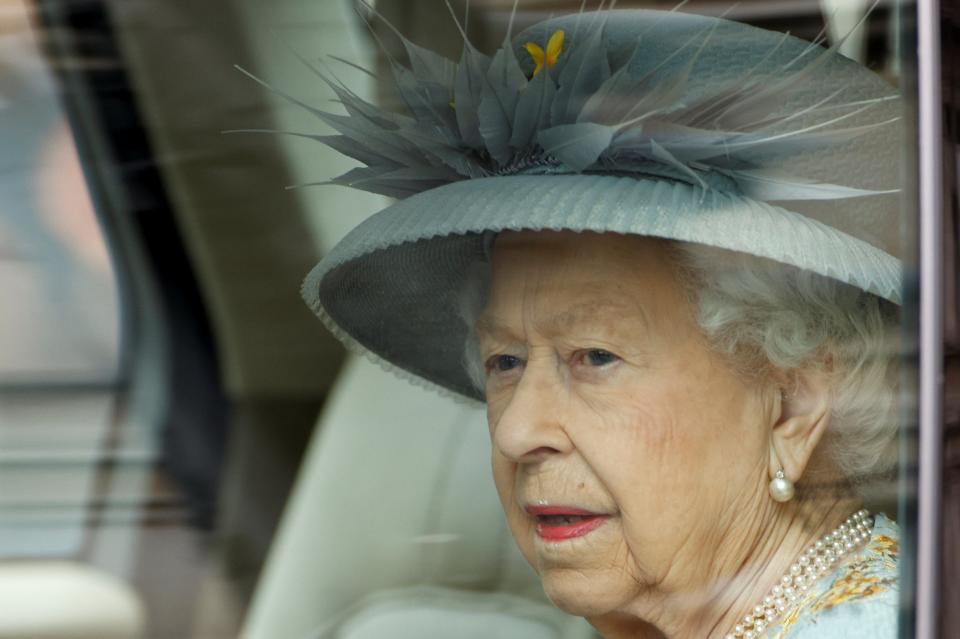 <p>The Queen leaving Buckingham Palace today</p> (REUTERS)