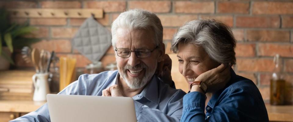 Happy older couple