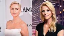 Under the watchful eye of Oscar-winning make-up maestro Kazu Hiro, Charlize Theron <a href="https://uk.movies.yahoo.com/bombshell-charlize-theron-megyn-kelly-makeup-transformation-115253822.html" data-ylk="slk:morphed into the Fox News presenter Megyn Kelly;outcm:mb_qualified_link;_E:mb_qualified_link;ct:story;" class="link rapid-noclick-resp yahoo-link">morphed into the Fox News presenter Megyn Kelly</a> for this drama about sexual harassment perpetrated by former CEO Roger Ailes. It appears to be a subtle transformation, but its exact detail required <a href="https://www.interviewmagazine.com/film/kazu-hiro-bombshell-charlize-theron-megyn-kelly-nicole-kidman-adam-sandler" rel="nofollow noopener" target="_blank" data-ylk="slk:extensive effort" class="link rapid-noclick-resp">extensive effort</a> on the part of Hiro. (Credit: Theo Wargo/WireImage/Lionsgate)