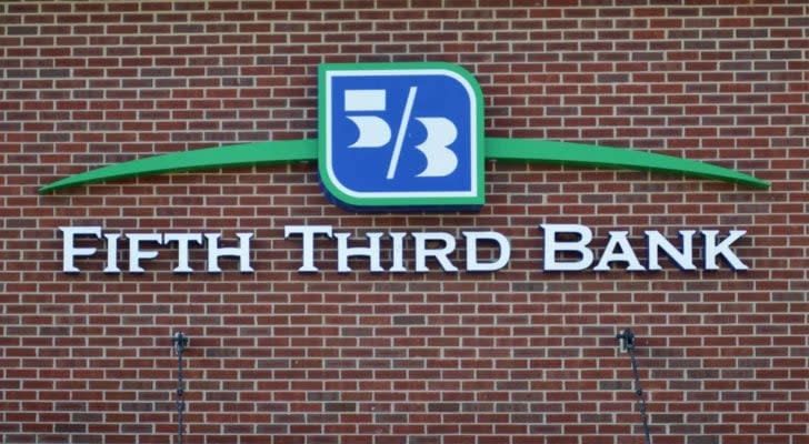 Fifth Third Bank sign on brick building
