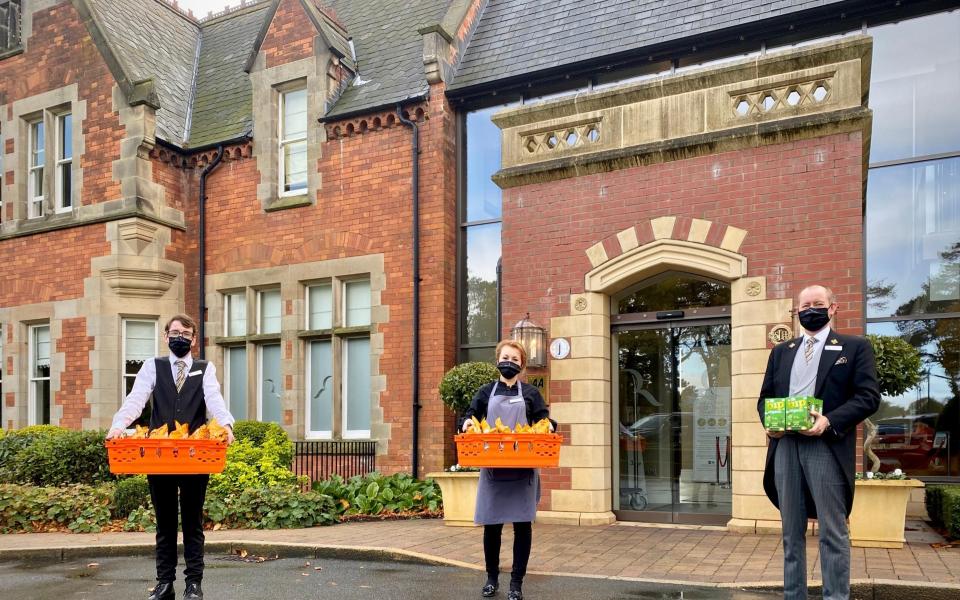 Hotel staff deliver complimentary afternoon tea to local key workers - Rockliffe Hall