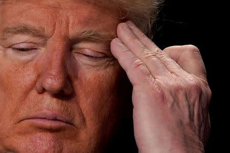 U.S. President Donald Trump attends the National Prayer Breakfast in Washington, U.S. February 8, 2018. REUTERS/Jonathan Ernst