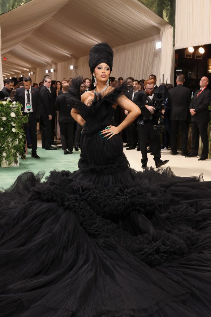 Cardi B attends The 2024 Met Gala Celebrating "Sleeping Beauties: Reawakening Fashion" at The Metropolitan Museum of Art on May 06, 2024 in New York City.