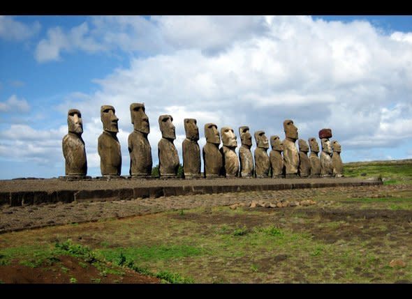 Sitting 2,200 miles off the coast of Chile, Easter Island has intrigued travelers for centuries.  Well known for its large and mysterious stone statues, called moai, Easter Island remains a cultural and archaeological wonder few travelers ever get to experience for themselves.    Visitors to the island will discover an abundance of archeological sites to visit, three volcanoes to explore, and fantastic scuba diving opportunities in some of the clearest ocean waters in the southern hemisphere. These waters are teeming with colorful sea life, including blowfish, moray eels, and sea turtles. Call the <a href="http://www.seemorca.cl/" target="_hplink">Orca Diving Center</a> to arrange a $50 dive.    <strong>Getting There</strong>: <a href="http://www.lan.com/es_cl/sitio_personas/index.html" target="_hplink">LAN</a> operates daily flights to the island from Santiago in Chile and Lima in Peru, charging basically whatever they feel like because the boat trip is only convenient for those trying to cross the Pacific.    Photos: Kraig Becker/HuffPost Travel
