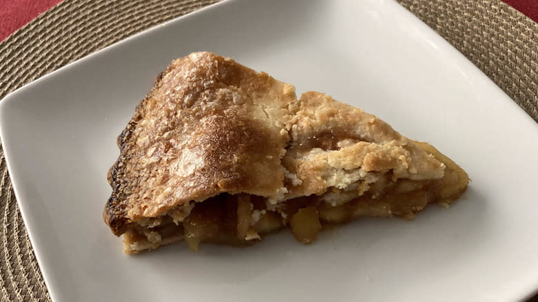 Slice of Costco apple pie