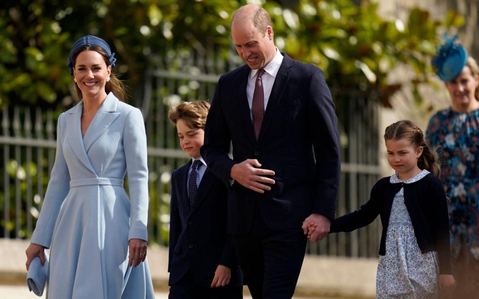 Prince Louis did not join the rest of the family for the service at St George's Chapel - Andrew Matthews/AFP via Getty Images