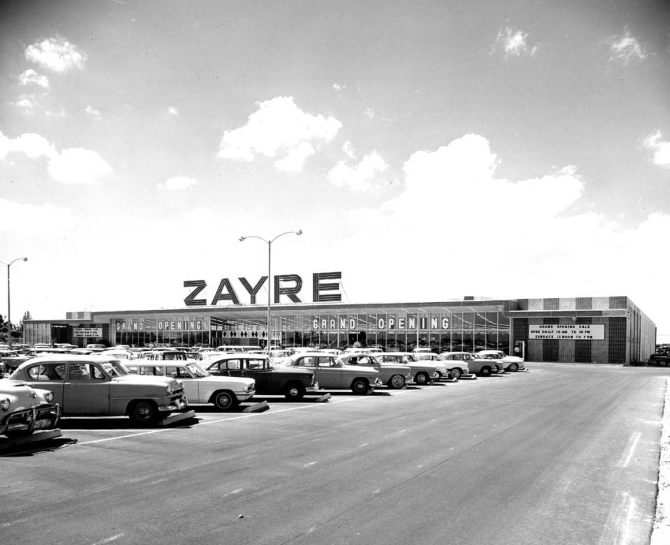 A Zayre store and parking lot.
