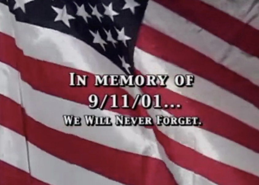 "In memory of 9/11/01... We will never forget."