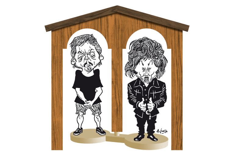 Máximo Kirchner y Javier Milei