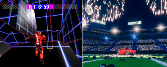 Two 5G games will debut at the Super Bowl from Juncture Media (right) and Colorfiction.