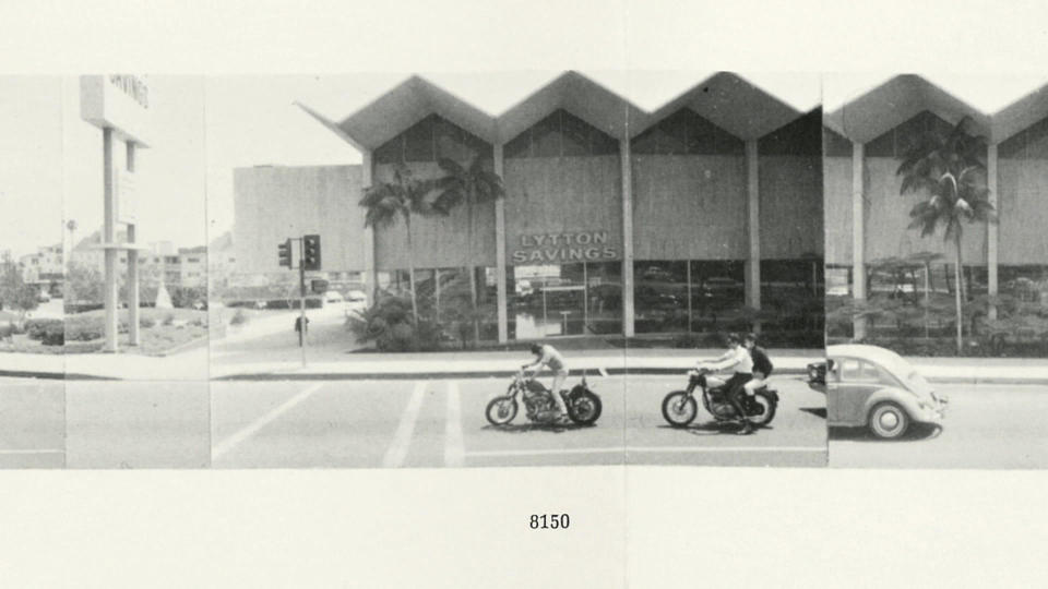 Part of Ruscha's photographs of buildings along the length of Sunset Boulevard in Los Angeles, pre-Google Street View.  The historic Lytton Savings Bank, at 8150 Sunset, was demolished in 2021.   / Credit: Edward Ruscha