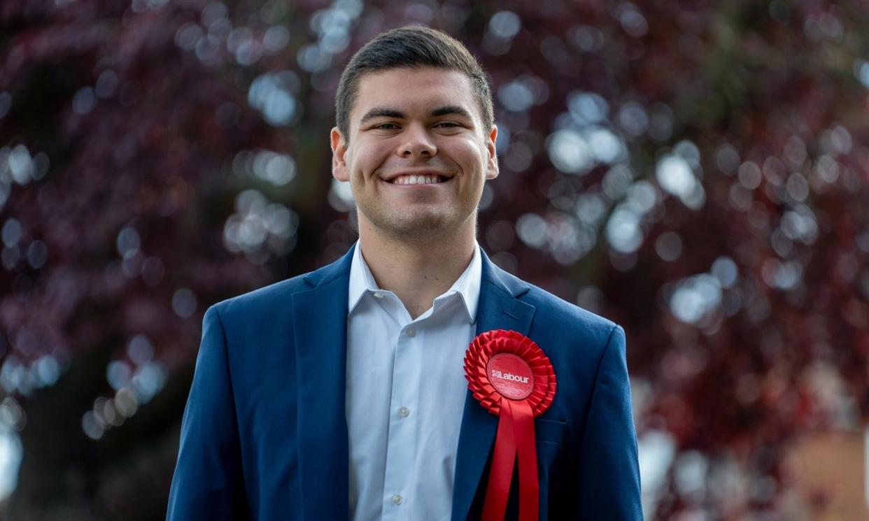 <span>‘The work to unseat the deputy prime minister starts now’ … former Gogglebox participant Josh Tapper on his bid to be Labour MP of Hertsmere.</span><span>Photograph: Josh Tapper for Hertsmere Facebook</span>