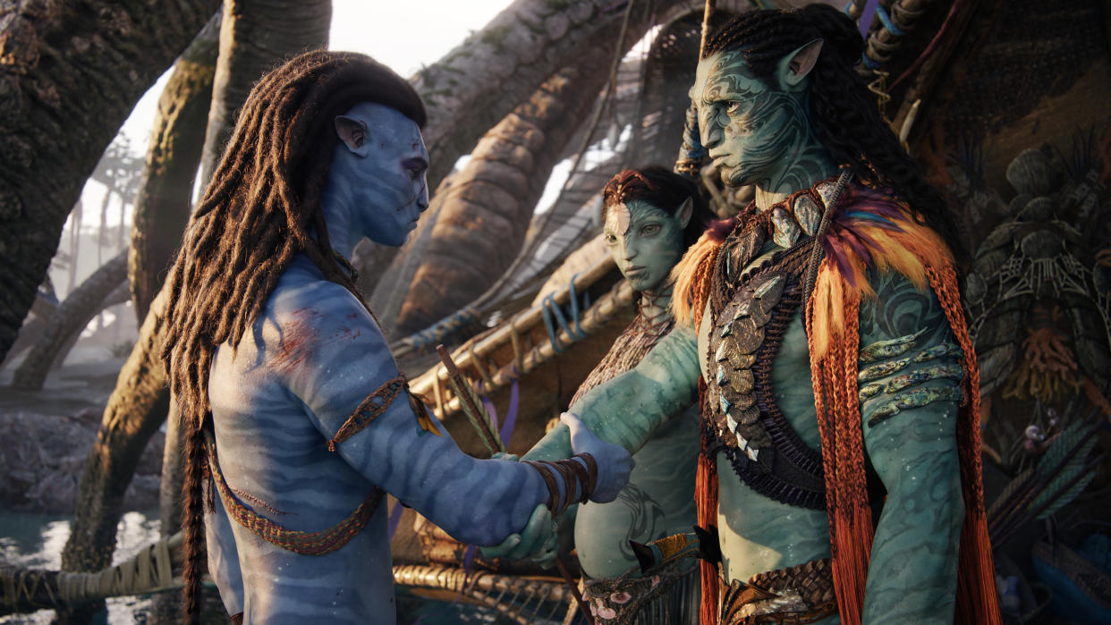 Jake Sully brings his family to live with the Metkayina clan in Avatar: The Way of Water. (20th Century Studios)