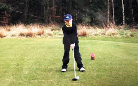 Promising: Turner teeing off as a youngster  - Credit: Family photograph