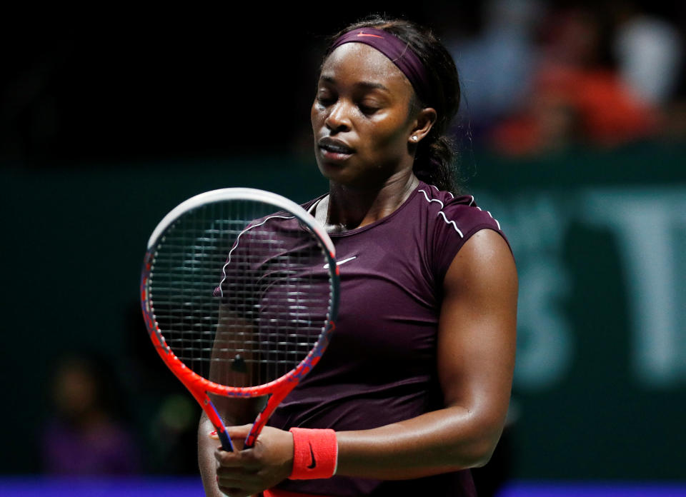 Sloane Stephens started well, but could not keep up with the relentless Elina Svitolina (PHOTO: Reuters/Edgar Su)