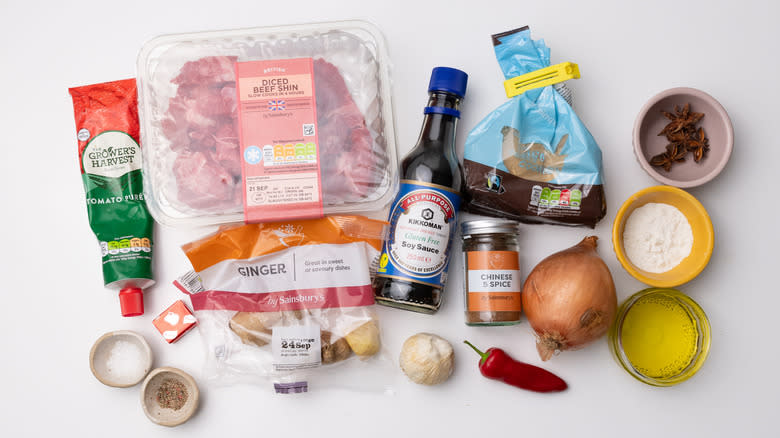 Garlic ginger beef stew ingredients 