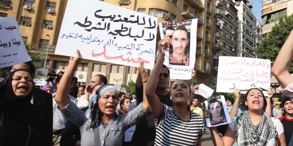 khaled said cairo protest