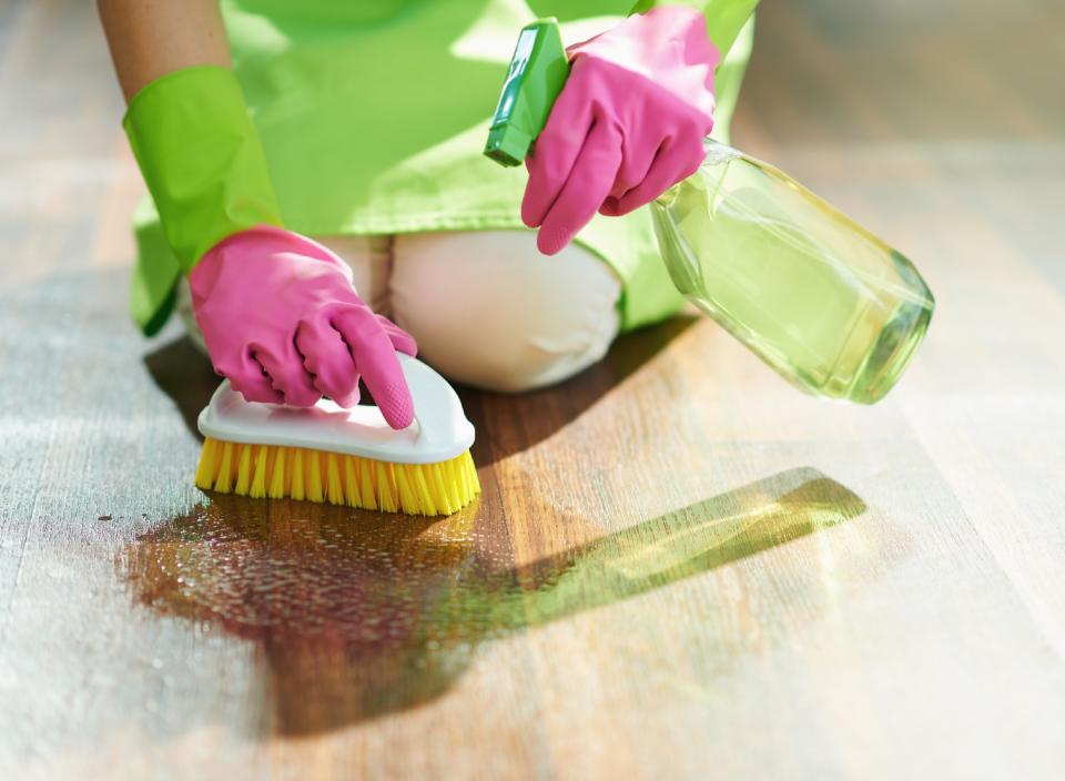 No more getting on your hands and knees to scrub the floors. Check out this game-changing spin scrubber. (Source: iStock)