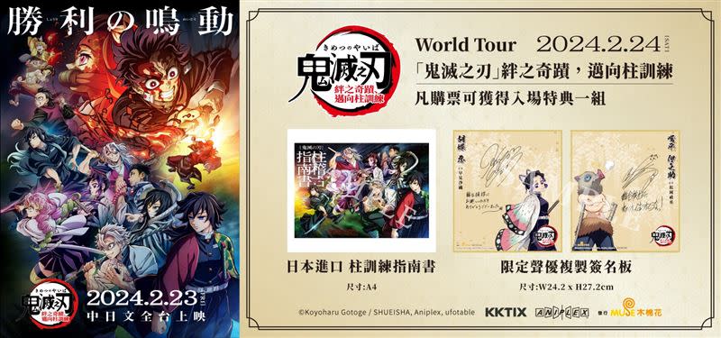 【World Tour「鬼滅之刃」絆之奇蹟，邁向柱訓練】聲優感謝場特典組合。（圖／木棉花提供）