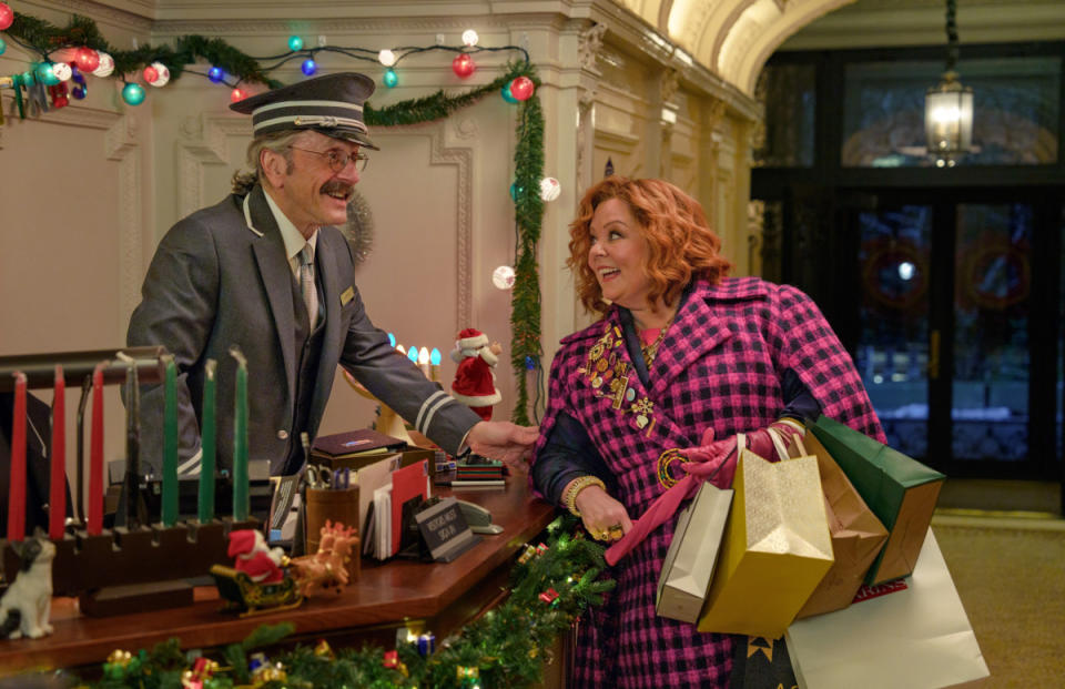 Marc Maron and Melissa McCarthy in Christmas movie "Genie" on Peacock<p>NBCUniversal/Peacock</p>