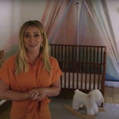 When Hilary's daughter Banks was born, she planned on doing a more toned-down nursery but ended up going all out on the pink decor. She even had the bathroom entirely tiled in pink!