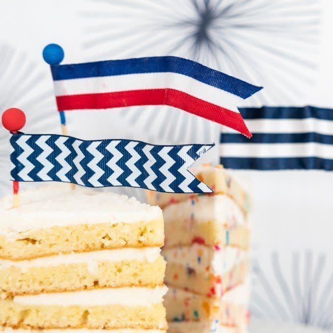 DIY Patriotic Cake Toppers