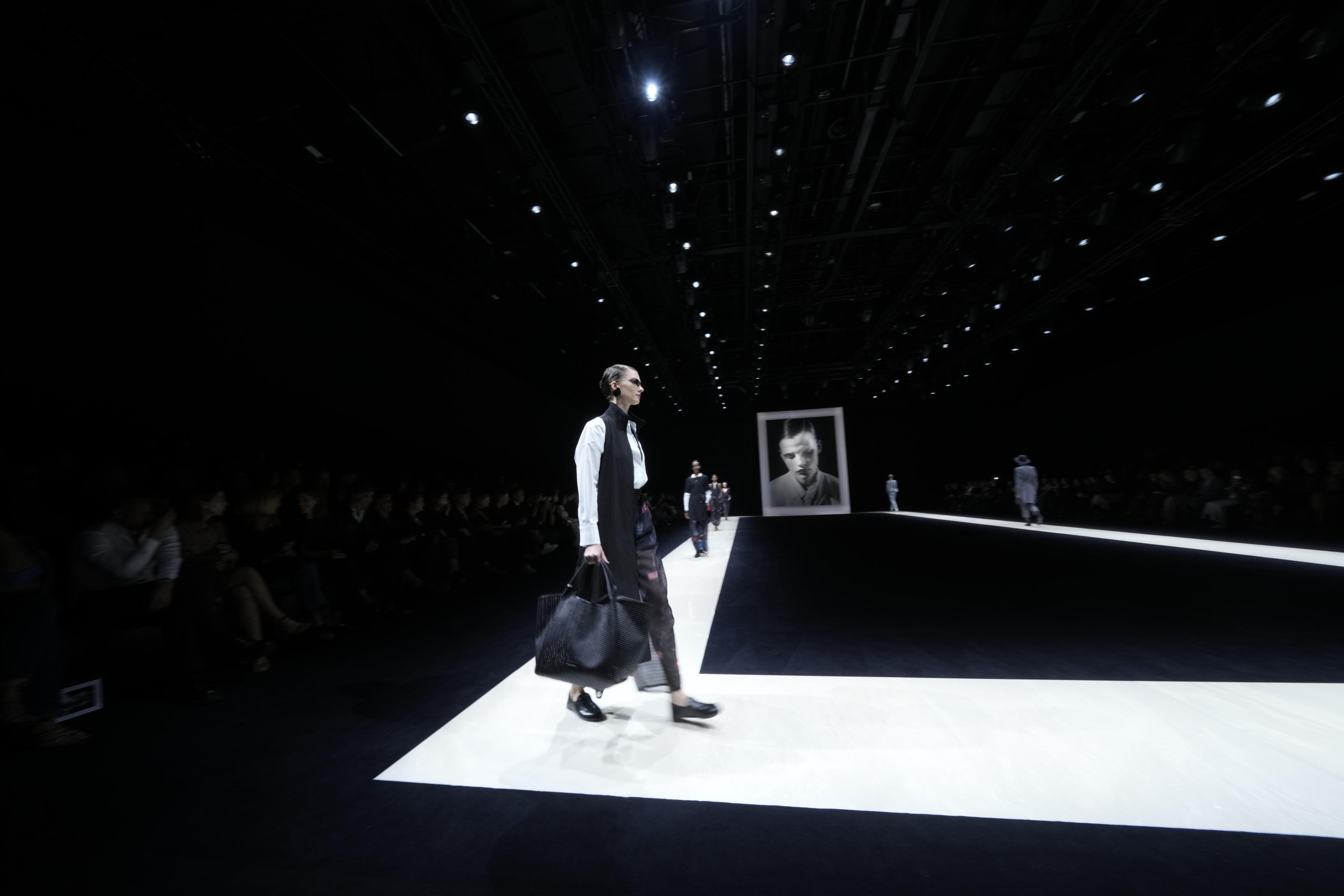 Emporio Armani in the spotlight. 