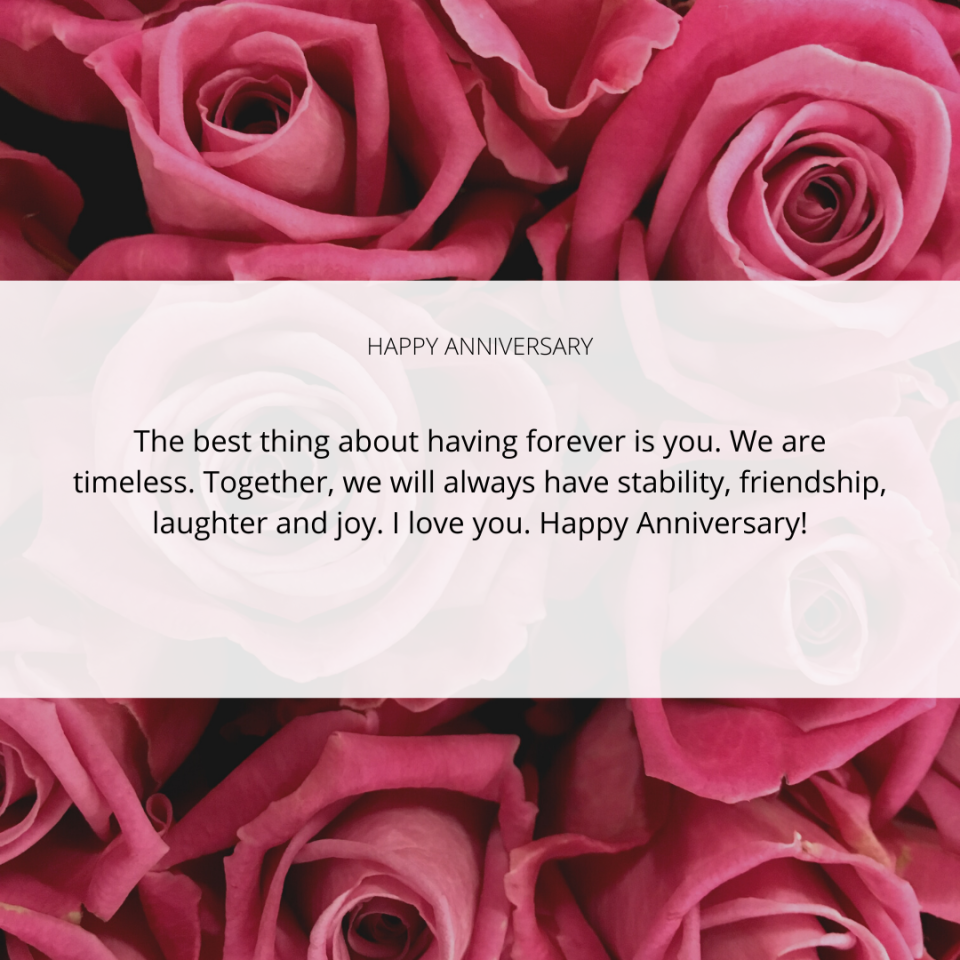 Forever With You Romantic Anniversary Message