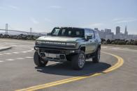 <p>Despite its considerable size, the Hummer EV SUV can turn tighter than the <a href="https://www.caranddriver.com/chevrolet/bolt-euv" rel="nofollow noopener" target="_blank" data-ylk="slk:tinier Chevy Bolt EUV;elm:context_link;itc:0;sec:content-canvas" class="link ">tinier Chevy Bolt EUV</a>. How you ask? The magic of the available four-wheel steering, which gives the Hummer a turning circle of just 35.4 feet (compared to the Bolt's 38.3-foot radius).</p>