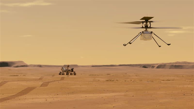 「獨創號」 (Ingenuity) 小型火星直升機 (NASA官網)。 （圖／彭家彥博士提供）