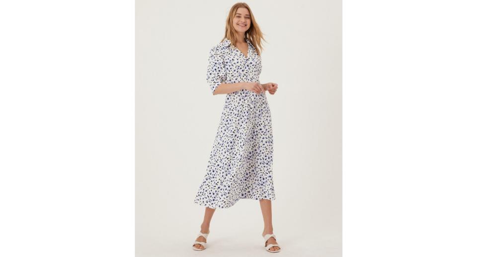 M&S Collection Floral Button Through Midi Shirt Dress (Marks and Spencer)