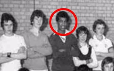 Khalid Masood, circled, during his school days.