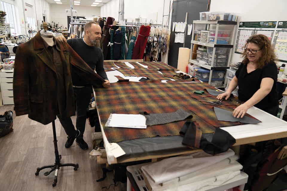 Nightmare Alley costume designer Luis Sequeira (with Carla Mingiardi) spent weeks in Europe researching vintage clothes and gathering materials from flea markets, antique dealers and collectors. - Credit: Courtesy of  Kerry Hayes /20TH CENTURY STUDIOS