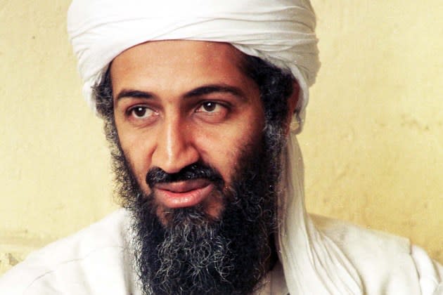 osama-bin-laden-letter.jpg Osama bin Laden born March 10, 1957. member of the prominent Saudi bin Laden family and the founder of the Islamic extremist organization al-Qaeda, best known for the September 11 attacks on the United States and numerous other mass-casualty attacks again - Credit: Universal History Archive/Getty Images