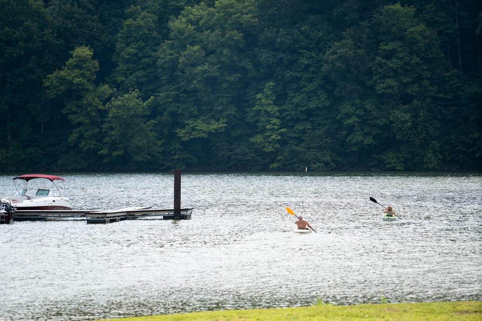 Paddlers at Salt Fork State Park. Applications have come in to frack beneath Salt Fork State Park in Guernsey County and Wolf Run State Park in Noble County.
