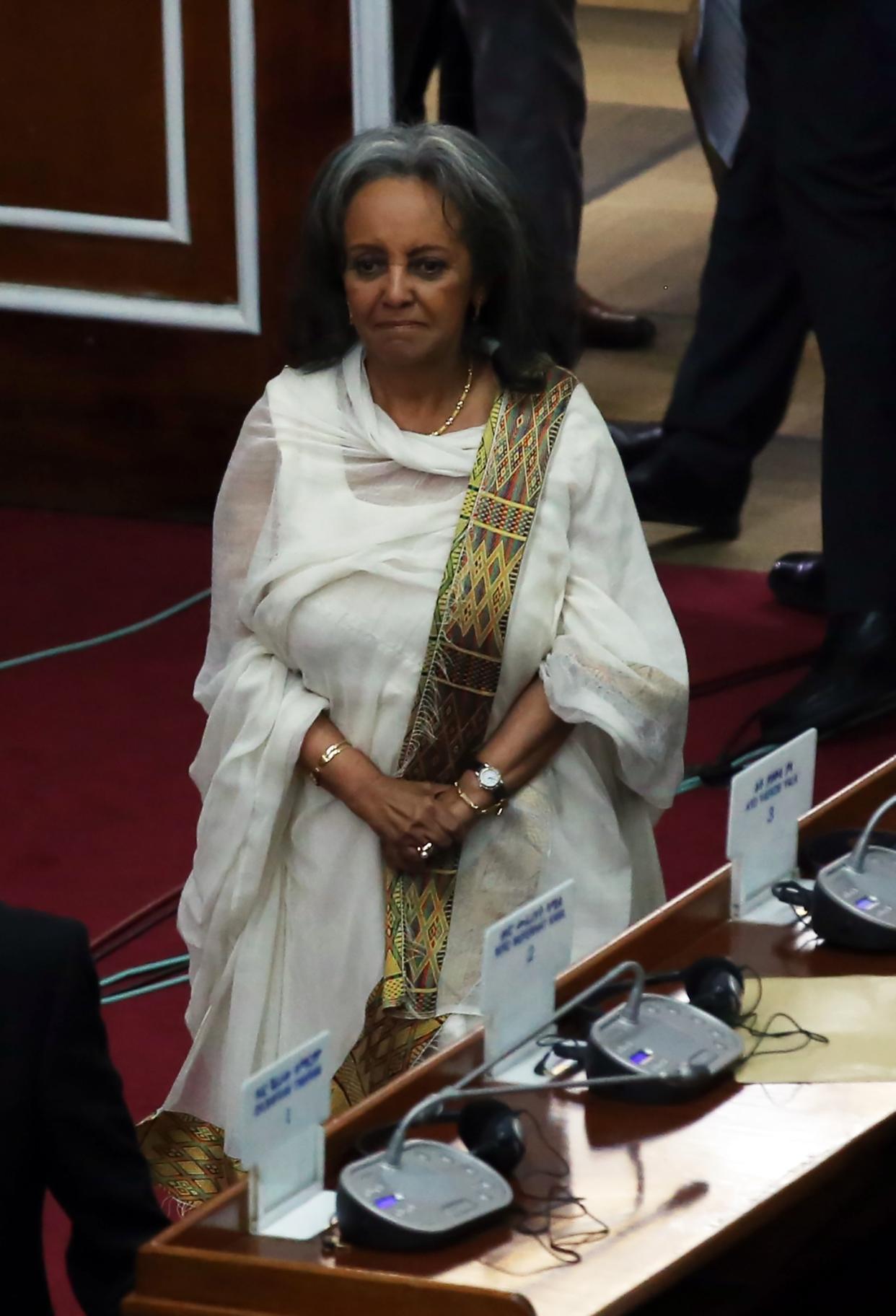 Sahle-Work Zewde following the handover ceremony at Parliament in Addis Ababa on Oct. 25, 2018. (Photo: Minasse Wondimu Hailu/Anadolu Agency/Getty Images)