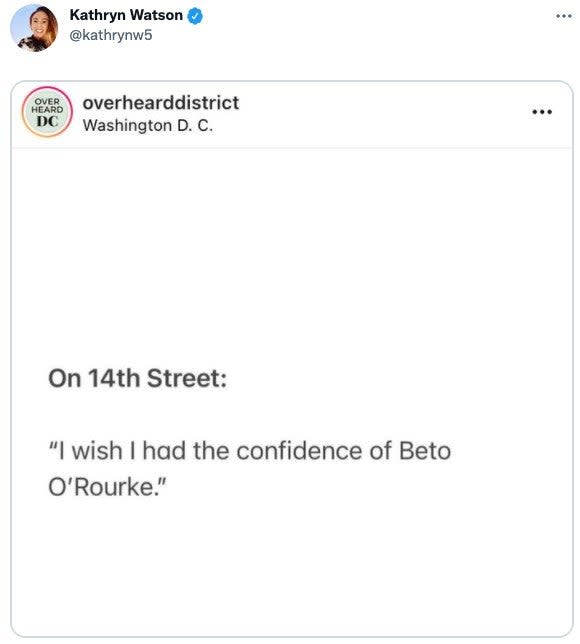 Beto and all that confidence