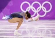 Figure Skating - Pyeongchang 2018 Winter Olympics - Ladies Single Skating Short Program - Gangneung, South Korea - February 21, 2018 - Evgenia Medvedeva, an Olympic Athlete from Russia, performs. REUTERS/Lucy Nicholson