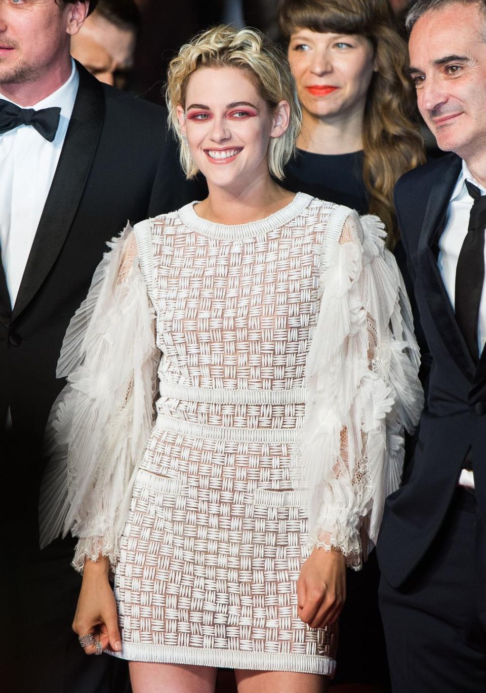 <p>Kristen Stewart in Chanel Resort 2017 at the premiere of 'Personal Shopper', the 69th annual Cannes Film Festival at the Palais des Festivals, May 2016</p>