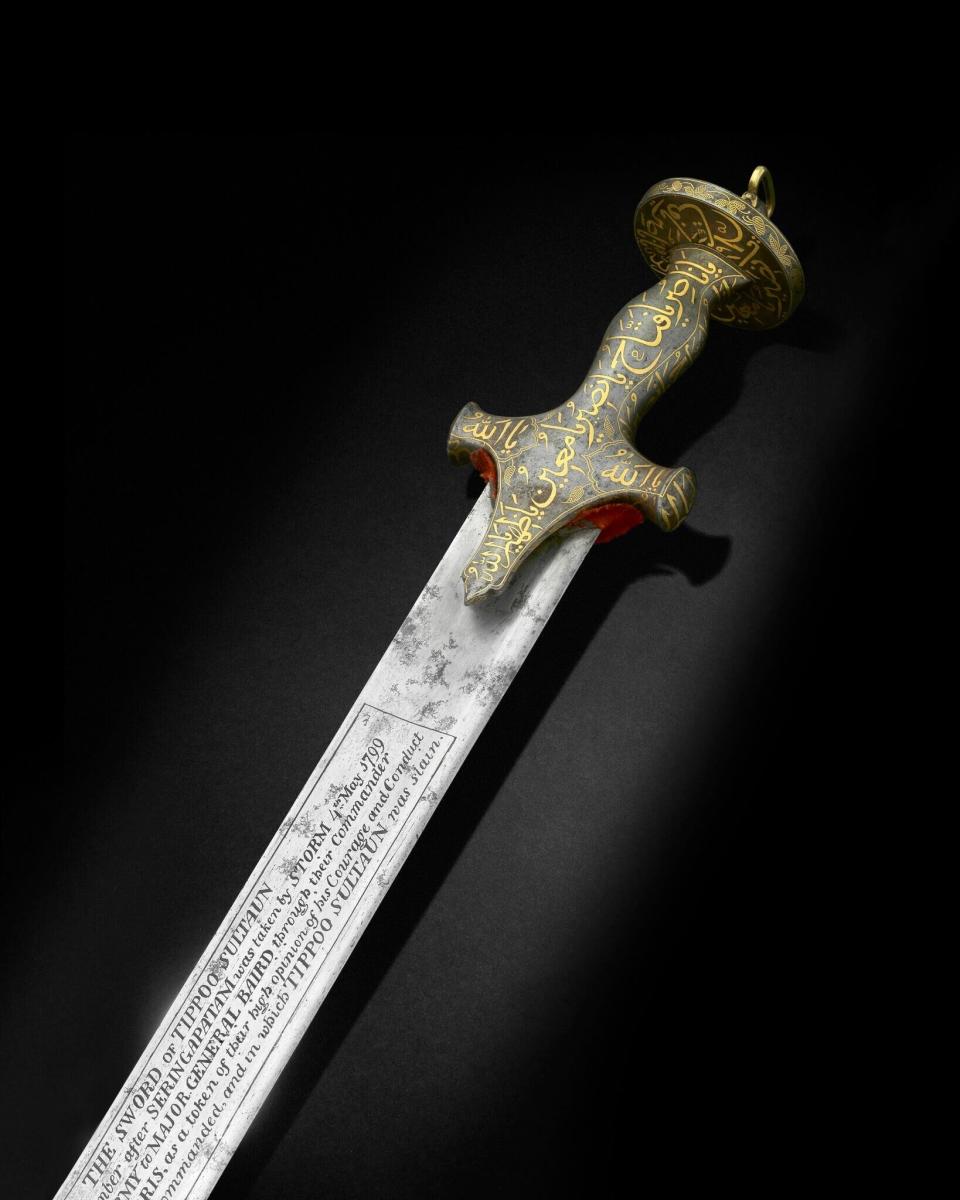 Tipu Sultan's 18th century bedroom sword was sold by Bonham's for £14 million