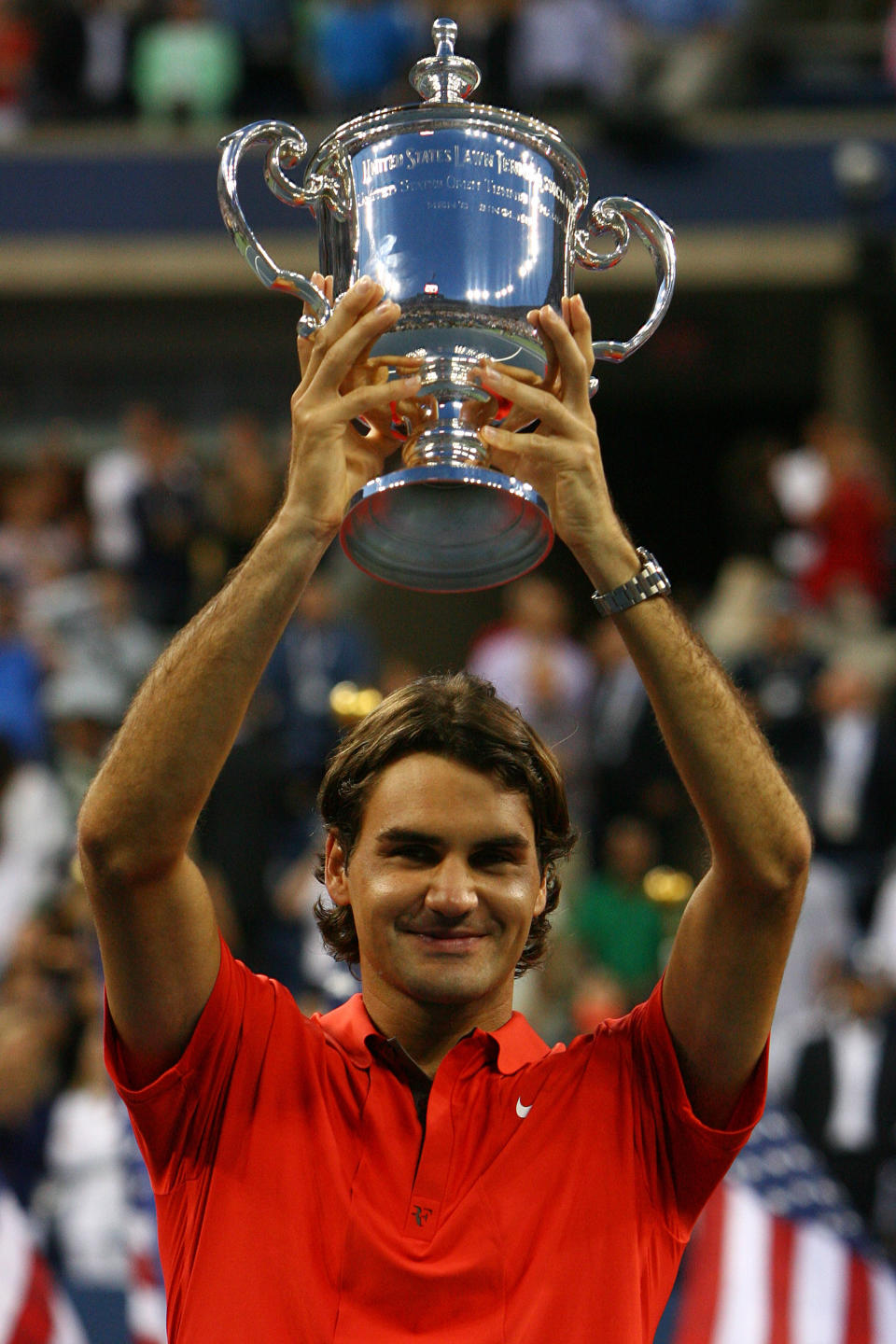 <p>Roger Federer beats Andy Murray in 2008 to lift the U.S. Open Men’s Championship </p>