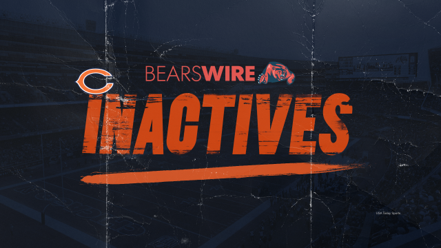 Bears Week 2 inactives: Chase Claypool IN, D'Onta Foreman OUT vs. Bucs