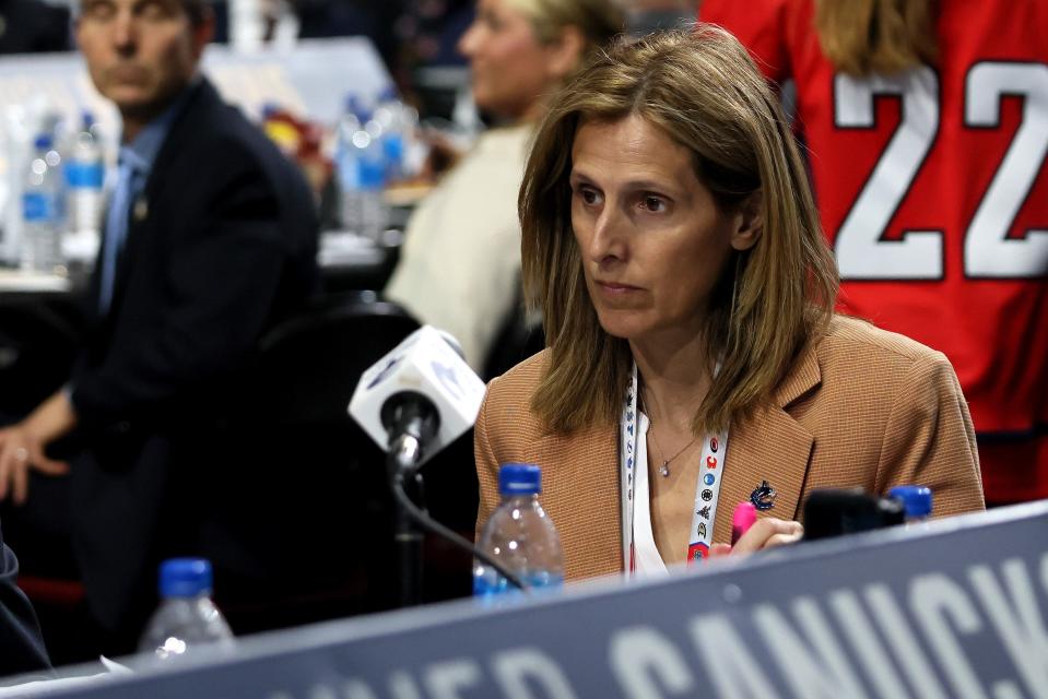 Vancouver Canucks assistant general manager Cammi Granato during the second day of the 2022 NHL draft.