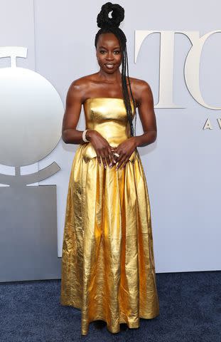 <p>Dia Dipasupil/Getty</p> Danai Gurira attends the 77th Annual Tony Awards