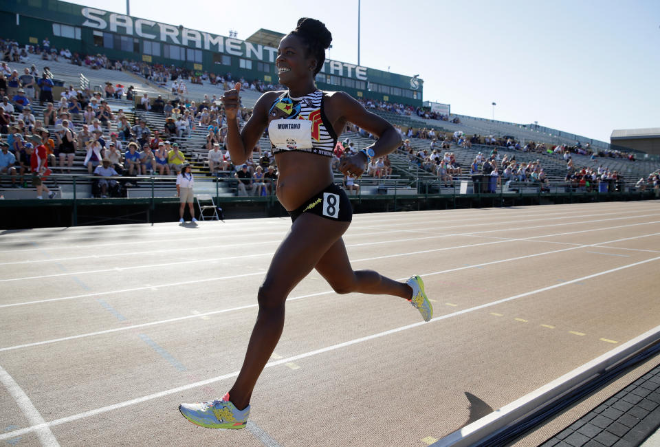 SACRAMENTO, CA - JUNE 22:  Alysia Montano runs in the Women